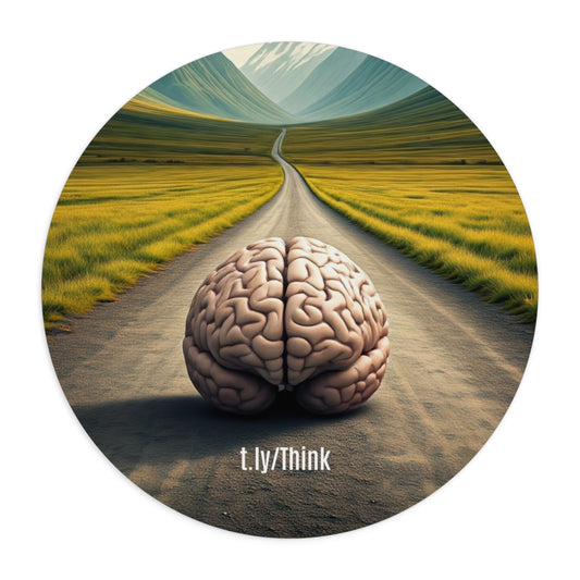 Think: The Road Less Traveled Mouse Pad